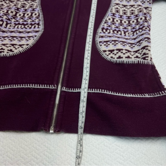 ❤️SOLD❤️Lululemon Special Edition Purple Fair Isle Print Scuba Hoodie Size 6 - Picture 10 of 12